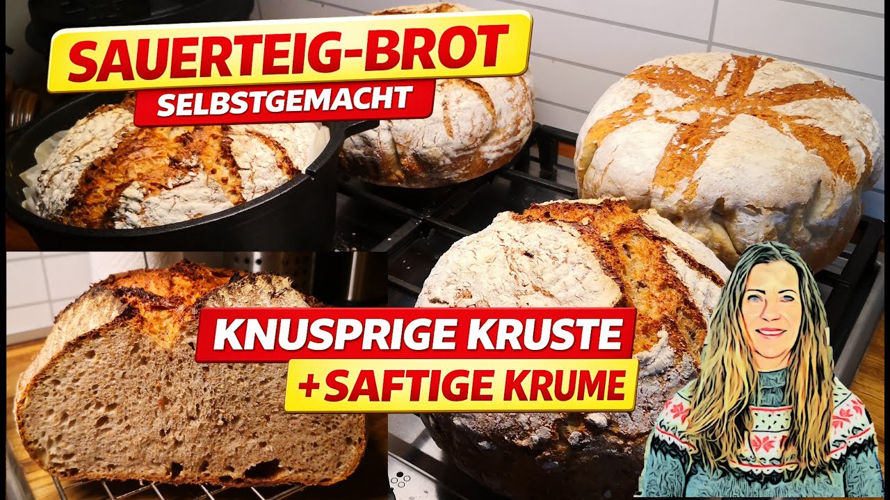 Sauerteig-Brot selber backen - das beste Rezept mit super KNUSPRIGER KRUSTE + SAFTIGER KRUME