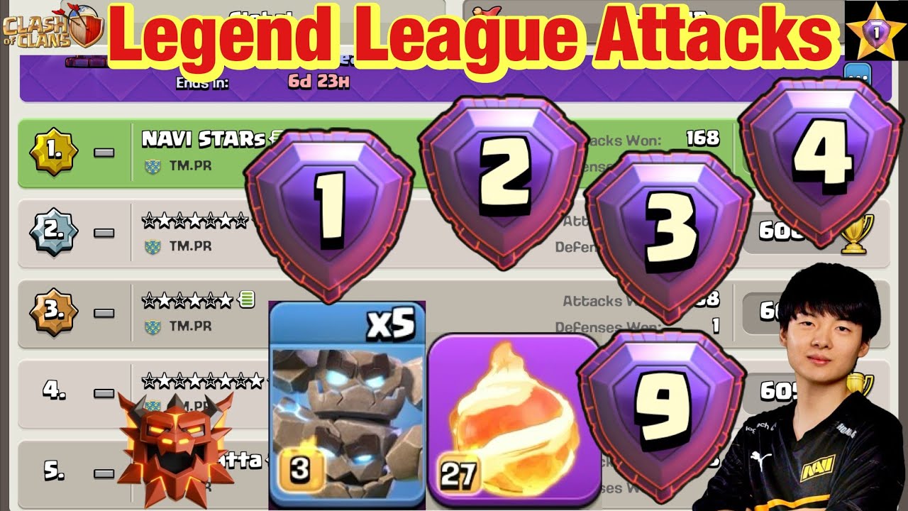 Legend League Attacks November Season Day22 FB METEOR GOLEM With Army Link