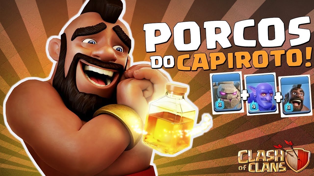 PORCOS DO CAPIROTO! GOBOHO A ESTRATÉGIA QUE ARREGAÇA QUALQUER CV9 NO CLASH OF CLANS