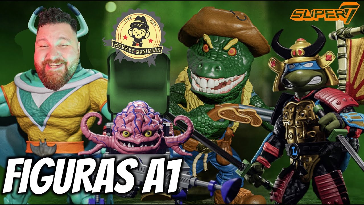 SUPER7 TMNT ULTIMATE WAVE 5: LEATHERHEAD - KRANG - RAY FILLET - SEWER SAMURAI LEONARDO - UNBOXING