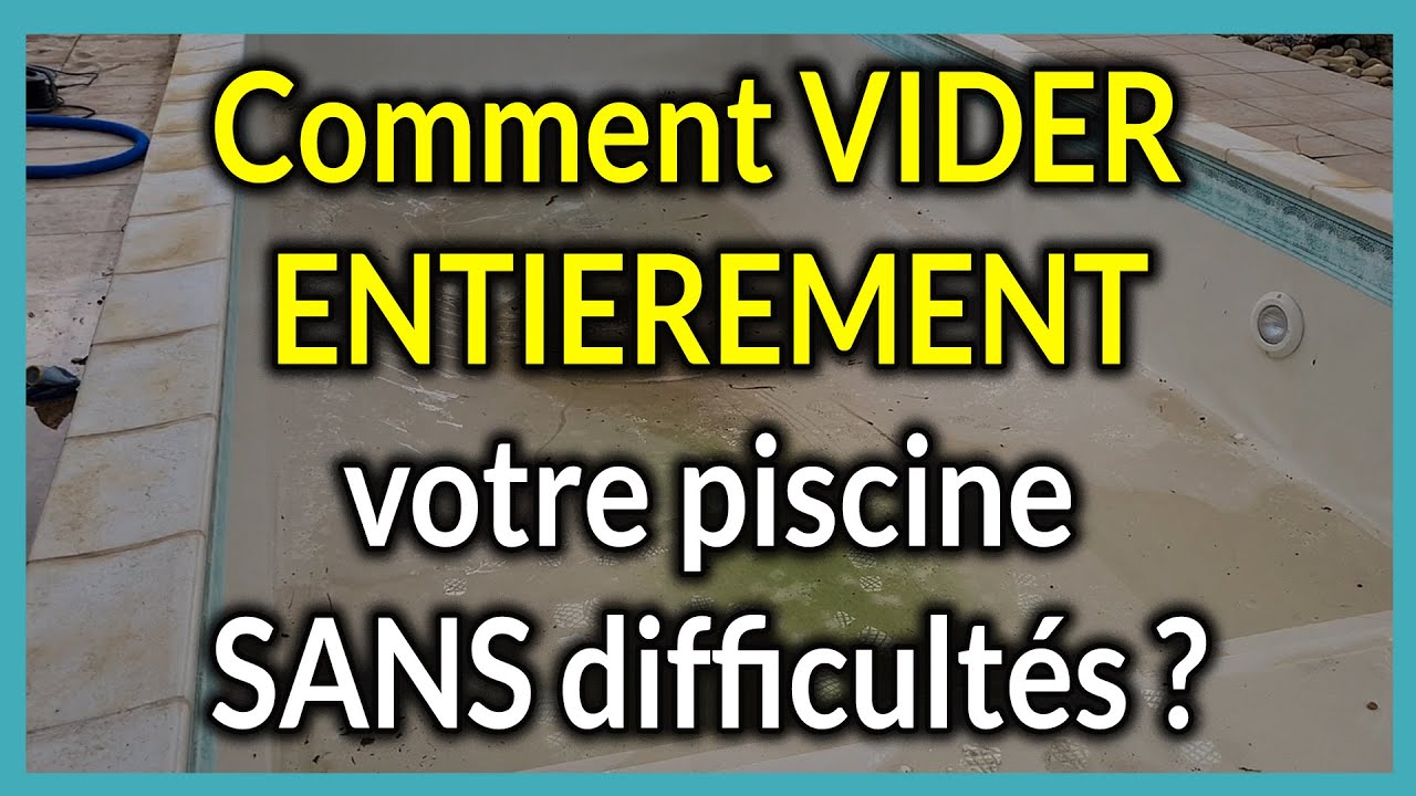 Comment VIDANGER votre piscine enti&egrave;rement SANS D&eacute;samorcer votre pompe ?