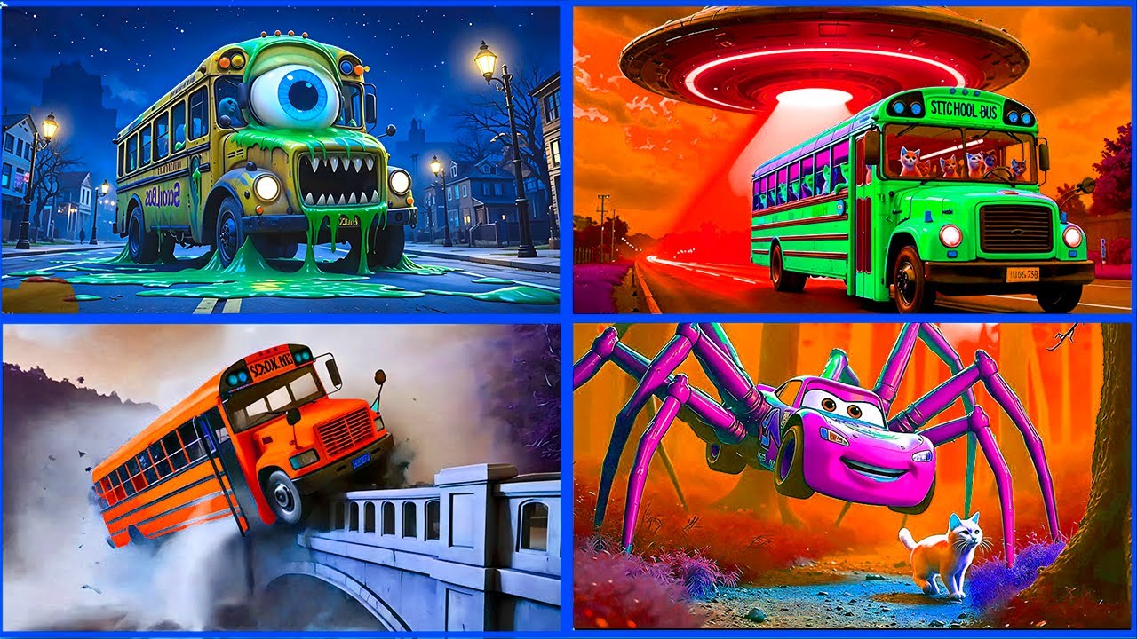 🚌😱✨Monster School Bus Eater &ndash; Coffin Dance 🎶 Tiles Hop (Hard Mode)