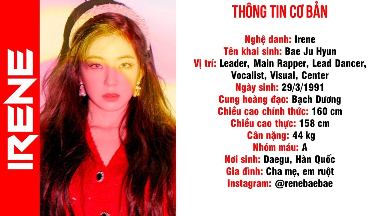 Tiểu Sử Các Thành Viên RED VELVET - Mới Nhất