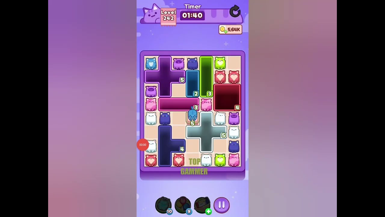 Drop the Cat! level 242 gameplay walkthrough solution