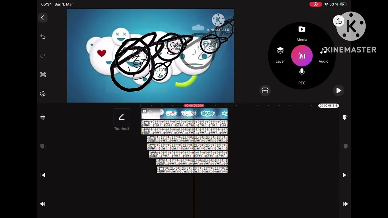 Skype logo remake KineMaster speedrun be like 16s Speed 👍🏿