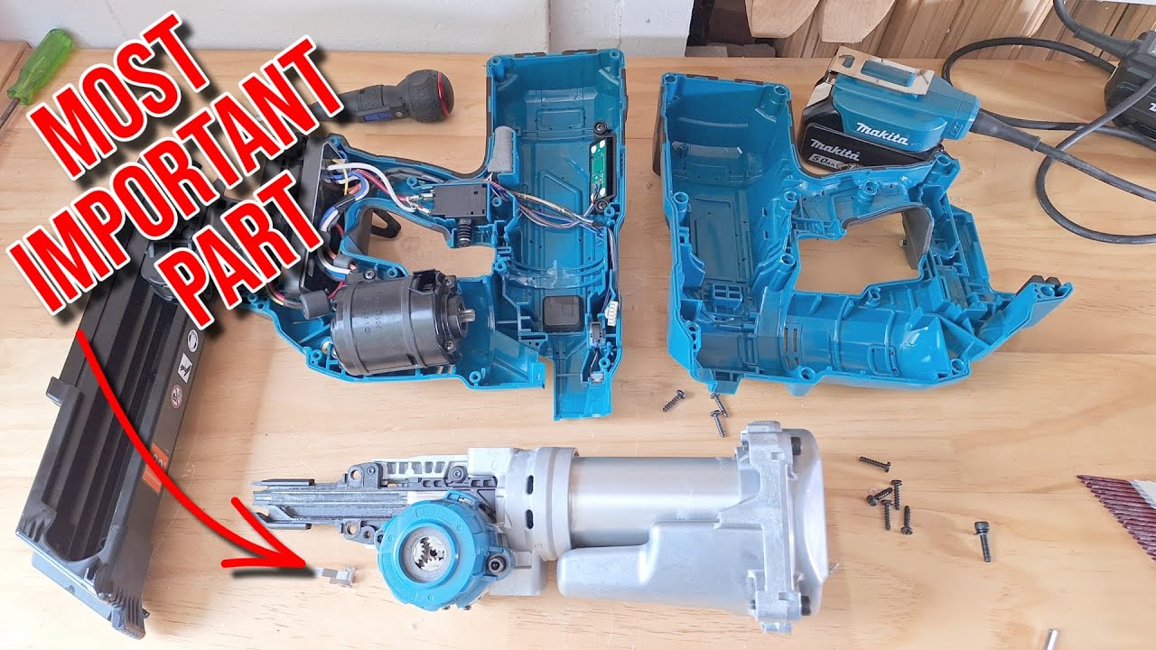 Makita 18v Framing Nailer TearDown. What's Inside a Makita Nail Gun and is it Refillable?