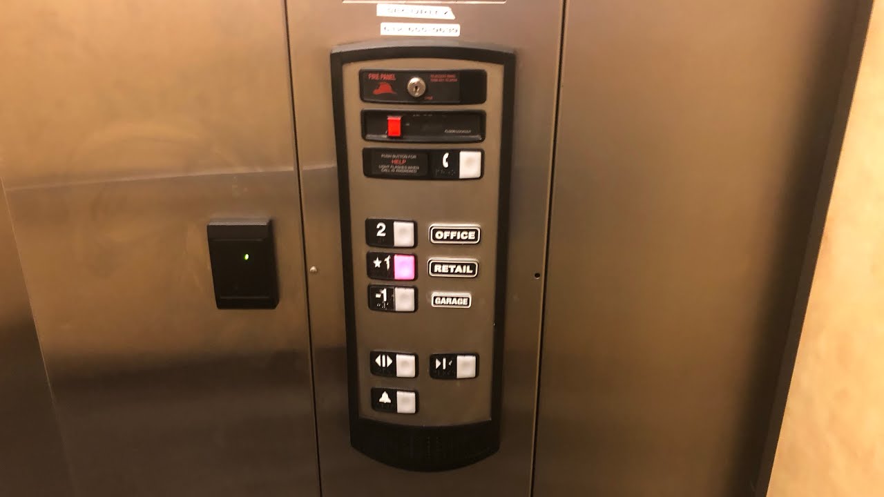 Schindler Hydraulic Red Elevator @ The Shops At West End Underground Parking in St. Louis Park, MN