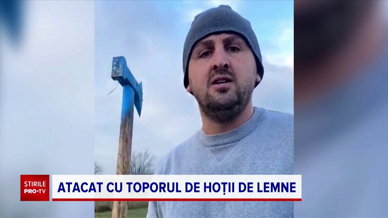 Un activist de mediu a filmat momentul în care este atacat cu toporul. Ce s-a întâmplat