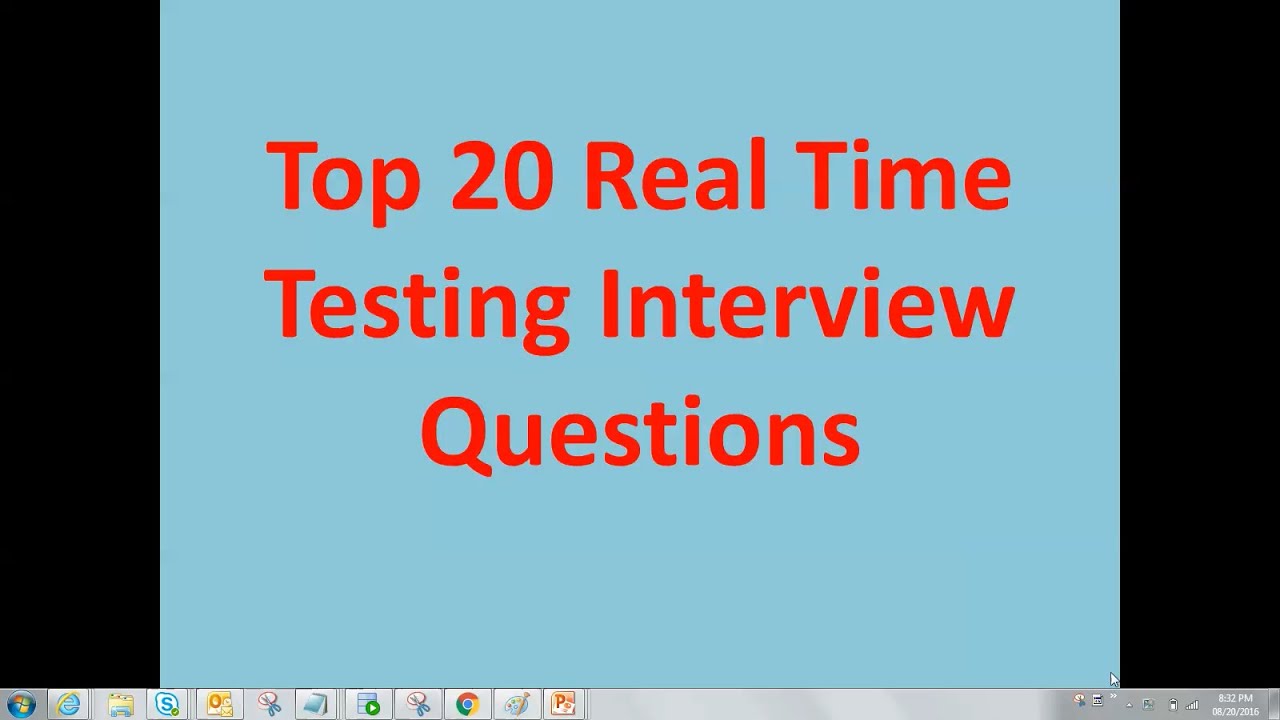 Testing interview | Real time testing interview questions | important testing interview questions