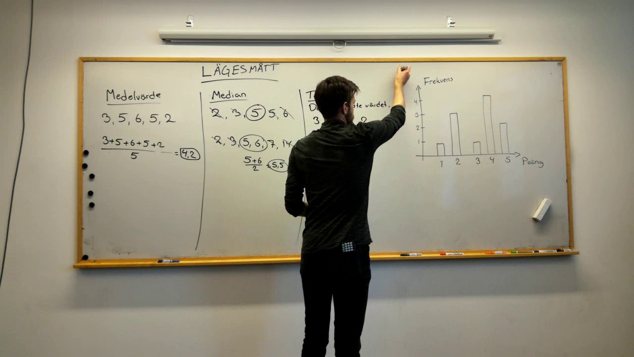 Matematik 1: LÄGESMÅTT: MEDELVÄRDE; MEDIAN OCH TYPVÄRDE