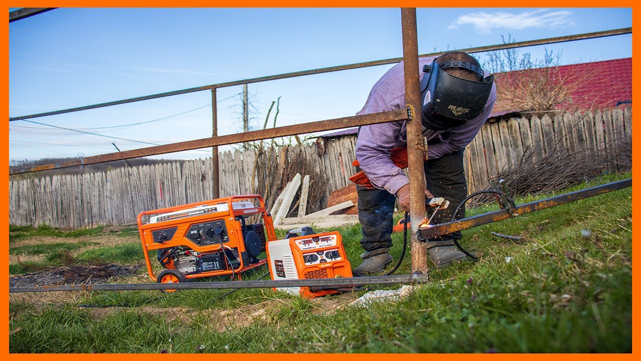 TESTEZ Generatorul de curent RURIS 9000ATS la construirea unui Garaj pentru Utilaje + aparat SUDURĂ