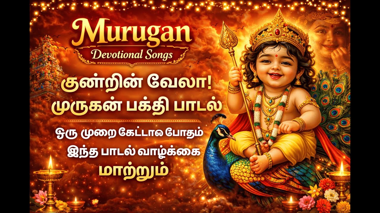🙏🦚முருகன் பக்தி பாடல் அருள்மிகு முருகா💖 | Kaakum Vadivel Murugan🤗🕉 | Tamil Murugan Devotional Song |