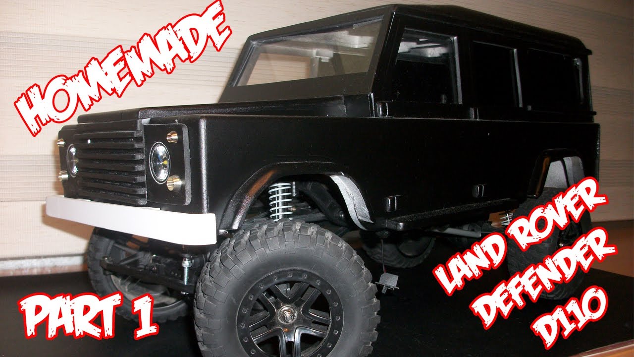 HOMEMADE LAND ROVER DEFENDER D110 BODY WITH STYRENE and HG P402 chassis