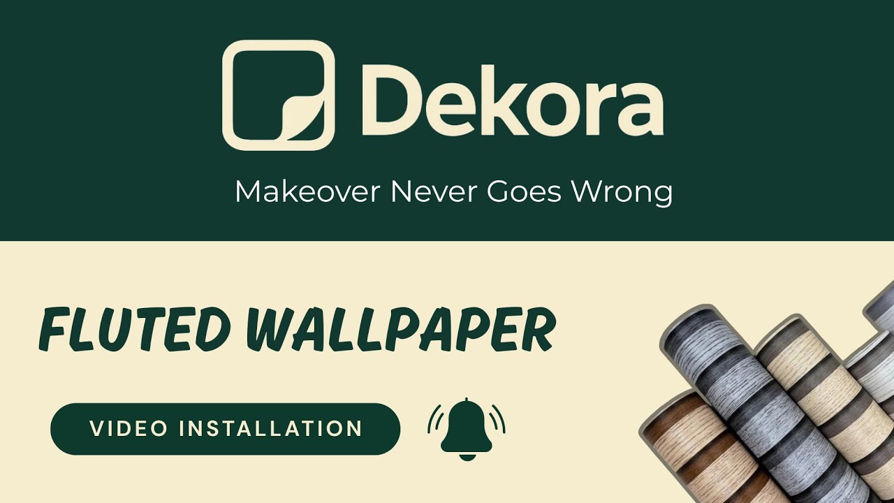 Installation Guide - Dekora Fluted Wallpaper | Before & After Transformation