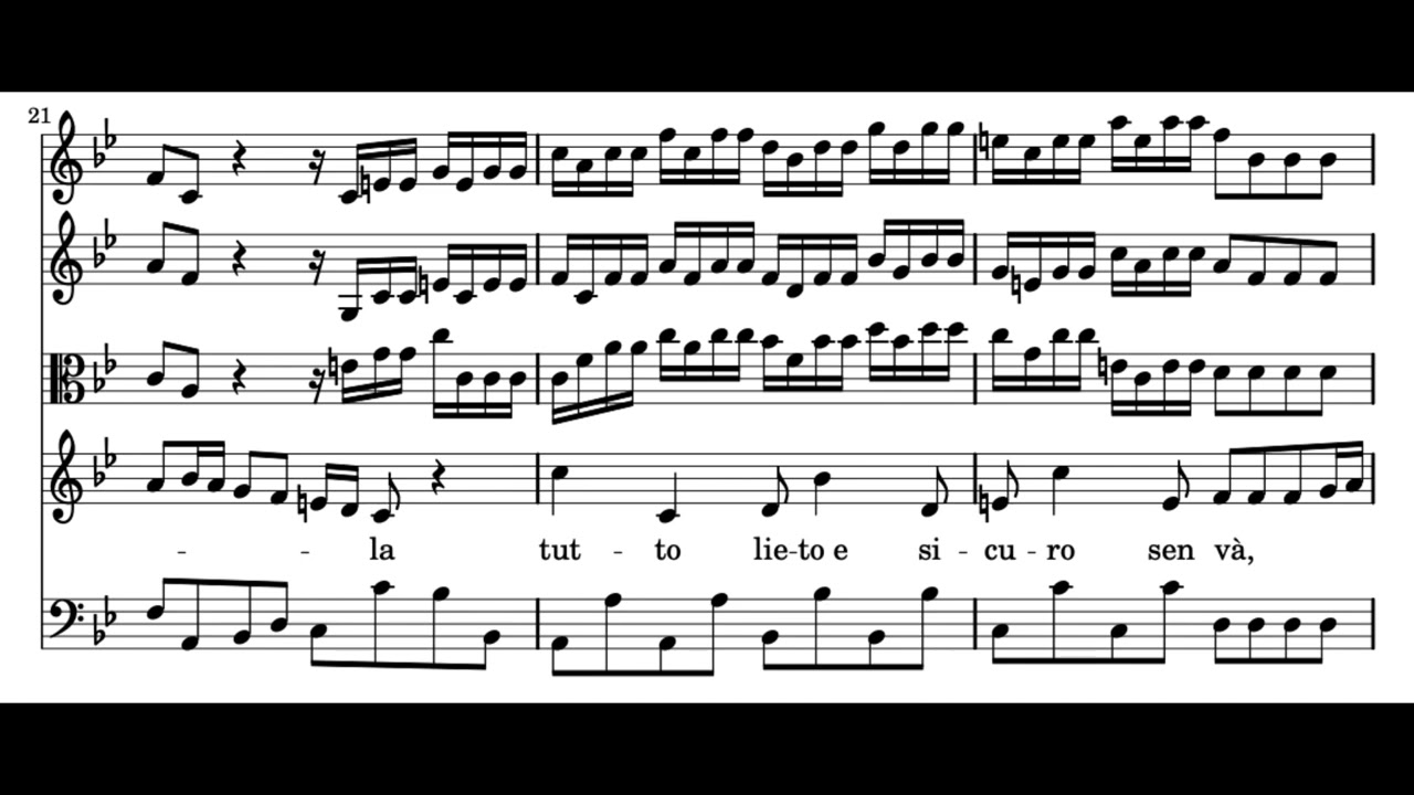 Agitato da fiere tempeste (Riccardo Primo - G.F. Händel) Score Animation