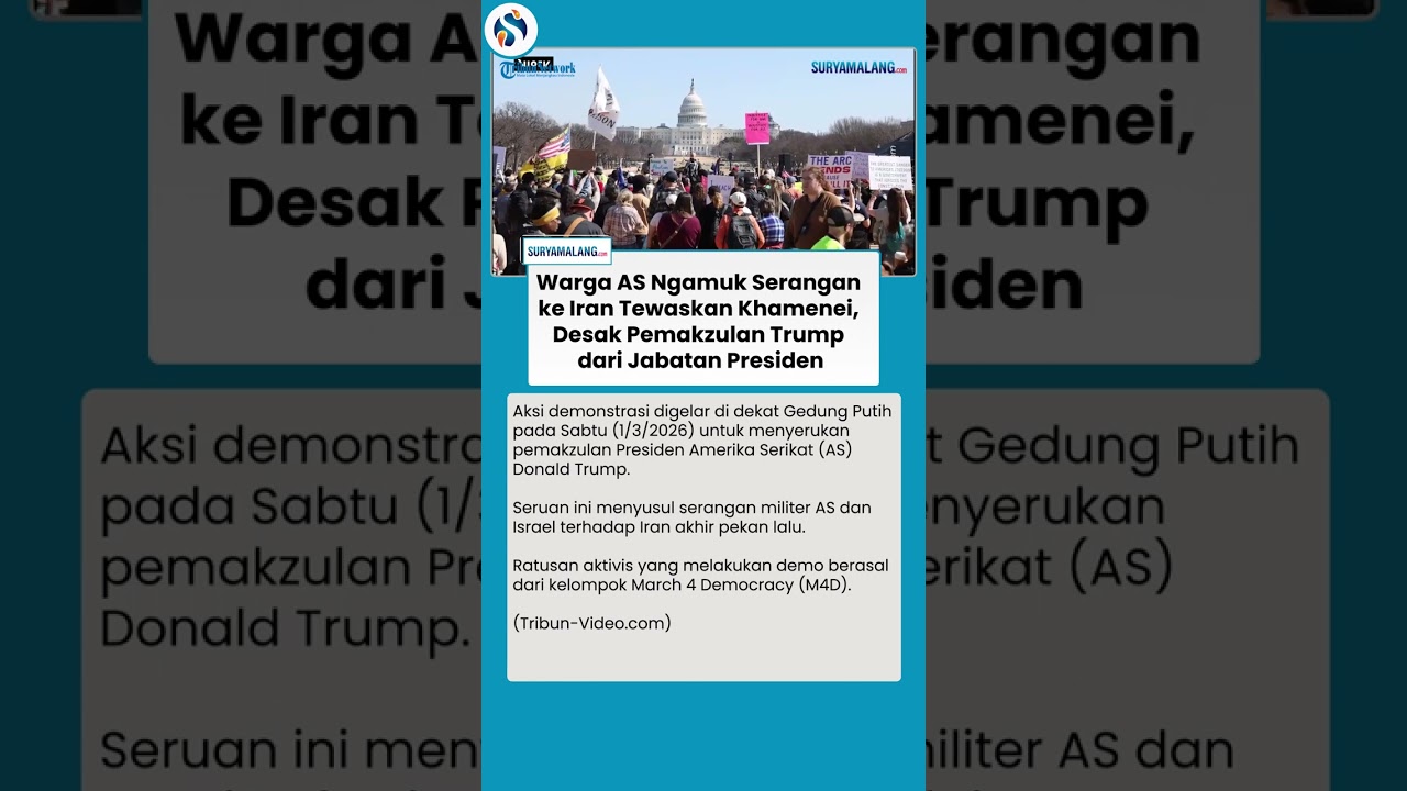 SERANGAN KE IRAN TEWASKAN KHAMENEI! Warga AS Ngamuk, Desak Trump Dimakzulkan