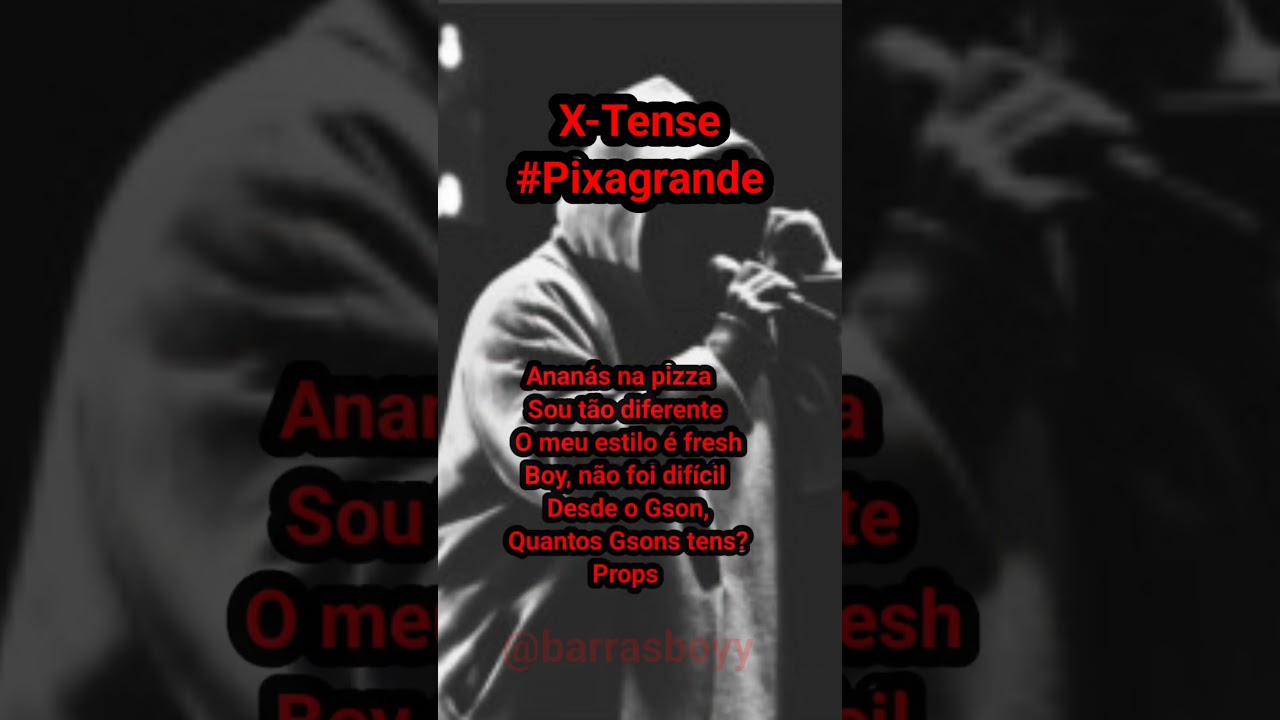 1&deg;  verso de X-Tense na m&uacute;sica #Pixagrande com SP Deville do &aacute;lbum Rosa Drag&atilde;o #raptuga #musica