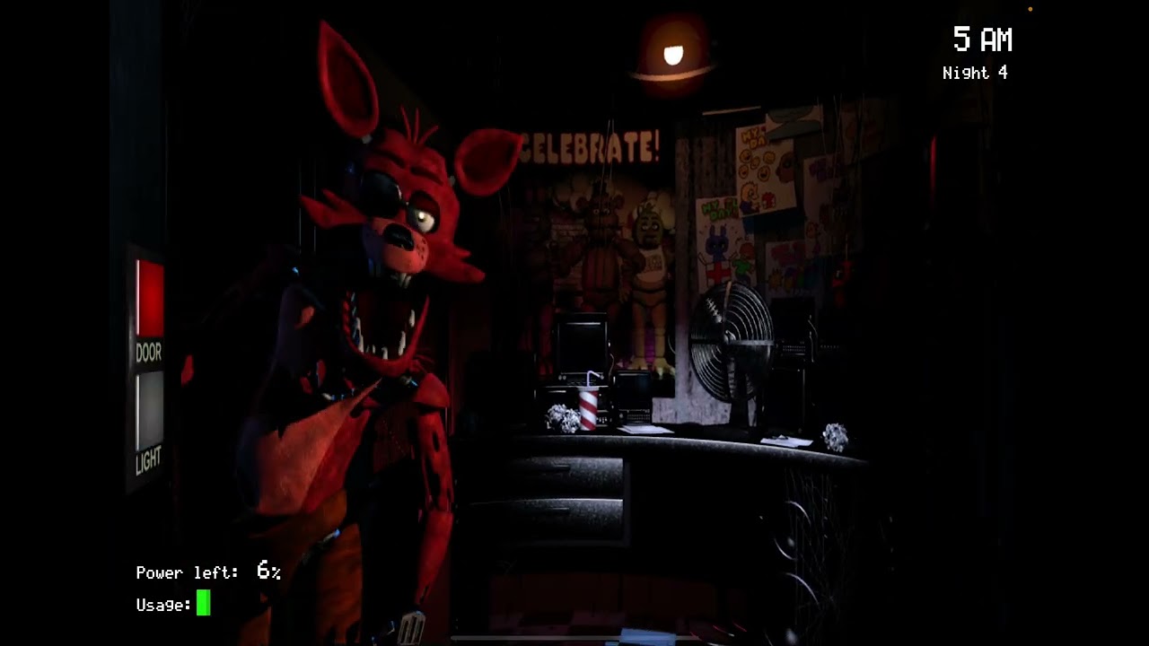 JUGANDO FNAF 1 NOCHE 4 (casi pierdo la cabeza)