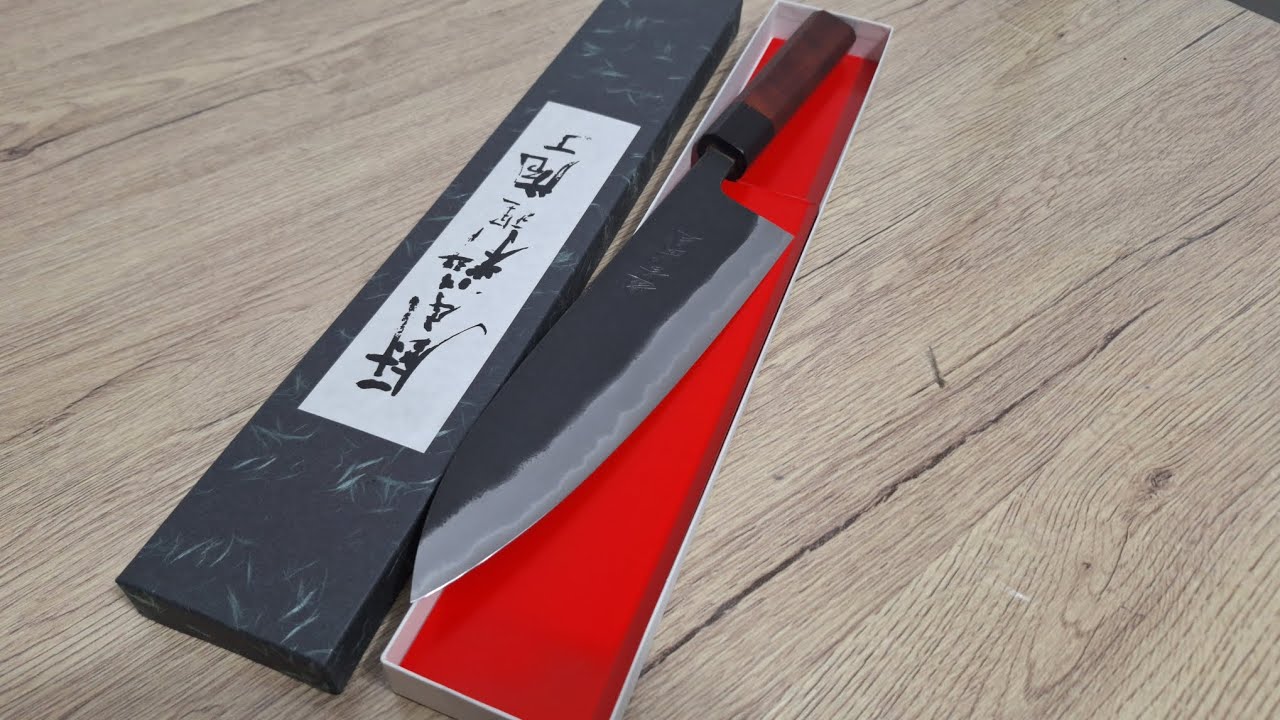 Shiro Kamo 210mm Gyuto Shirogami2-Prezentare