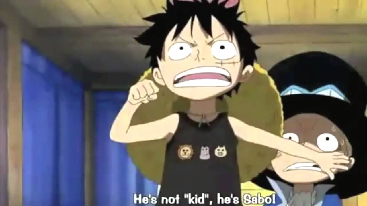 Monkey D Garp meets Ace, Luffy and Sabo
