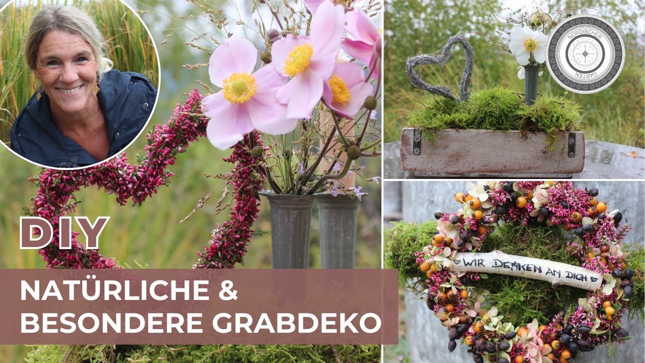 DIY - ZIEGELFORM herbstlich dekorieren und BESONDERE GRABDEKO