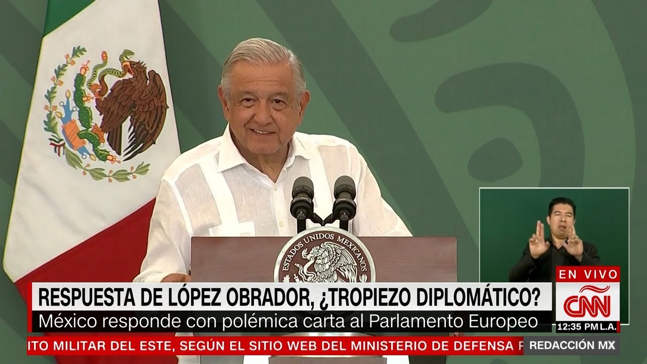 AMLO reconoció que él escribió la insólita carta al Parlamento Europeo