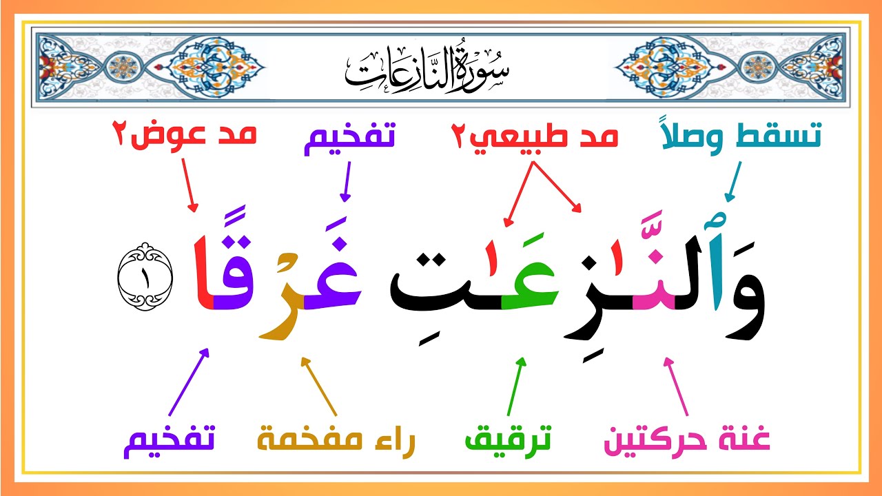 سورة النازعات كاملة بأحكام التجويد | هذه الطريقة السهلة والصحيحة لحفظ القرآن للكبار والصغار 