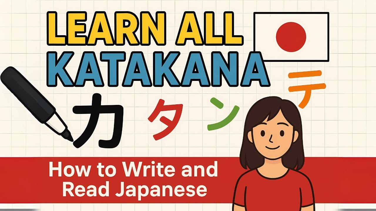 Learn ALL Katakana in 30 mins - How to Write and Read Japanese!