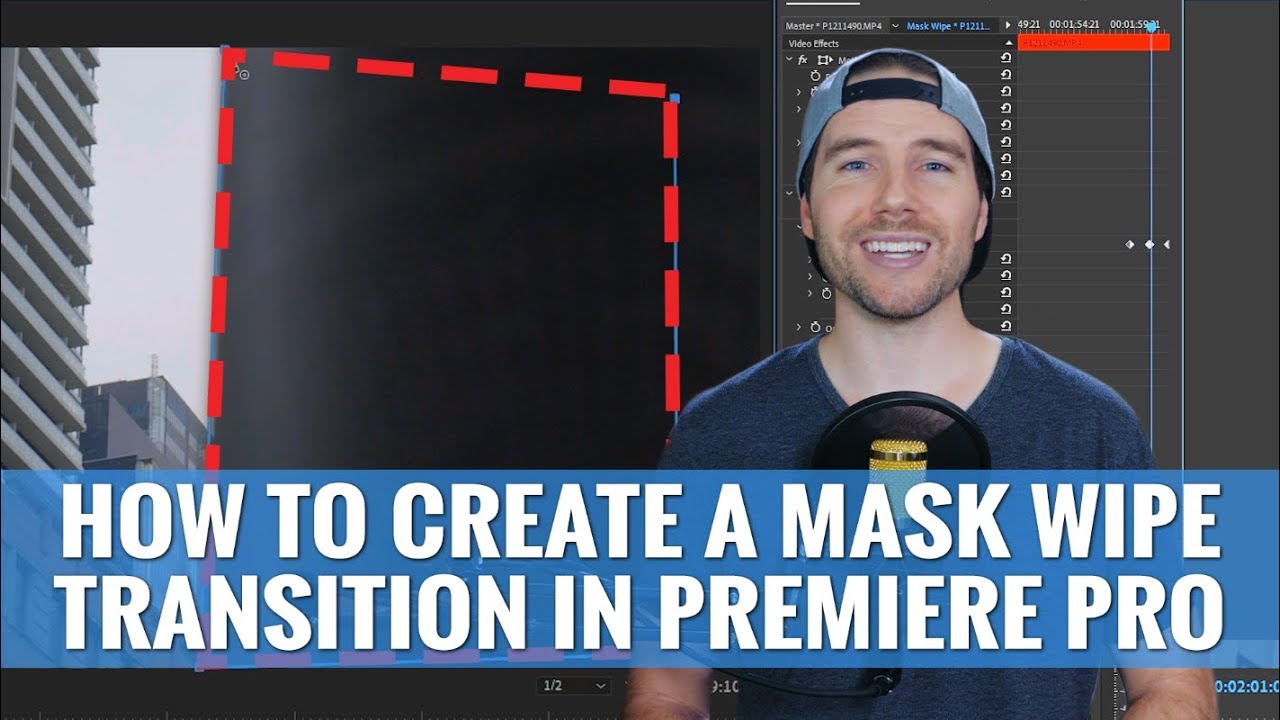 How To MASK WIPE TRANSITION in Premiere Pro CC