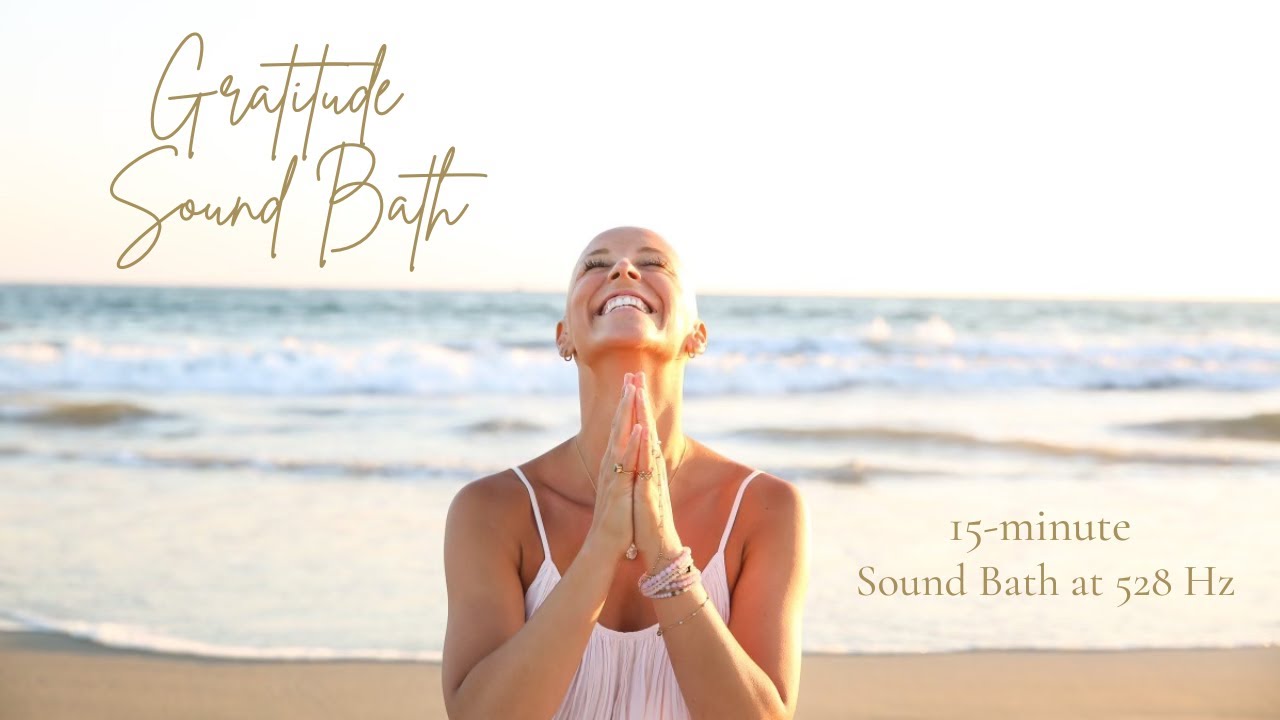 528 Hz Crystal Alchemy Sound Bath for Gratitude | 15-minute Guided Relaxation | Healing Frequency