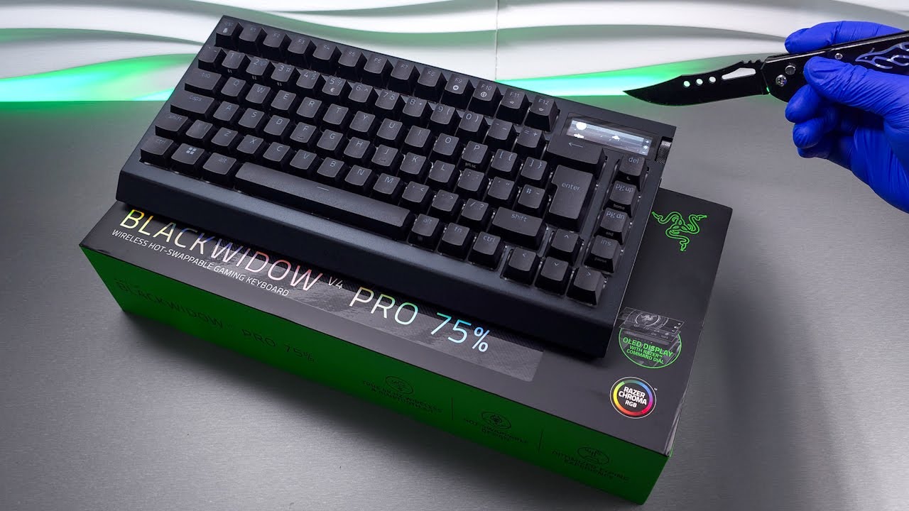 Razer BlackWidow V4 PRO 75% Gaming Keyboard Unboxing - ASMR