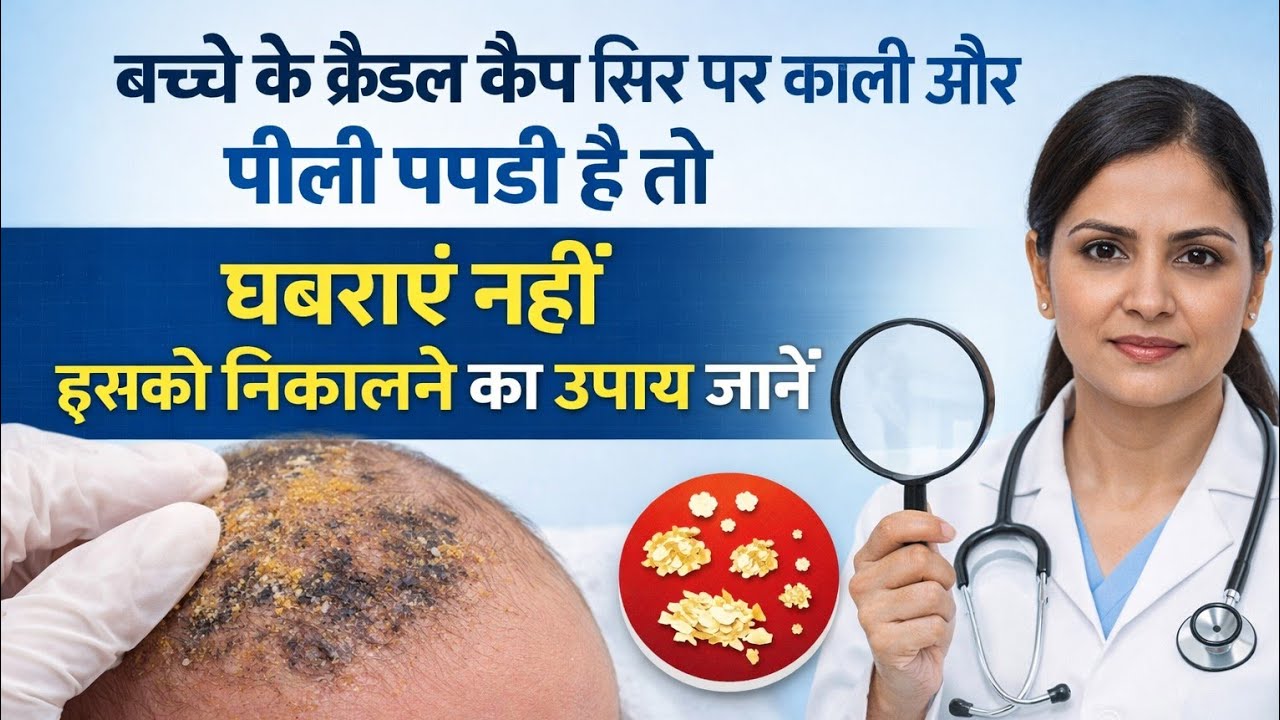 बेबी के सिर पर पपड़ी- क्यों जमती है कैसे हटायें?क्या नन्हे शिशु के सिर पर सफेद या पीले रंग की पपड़ी 