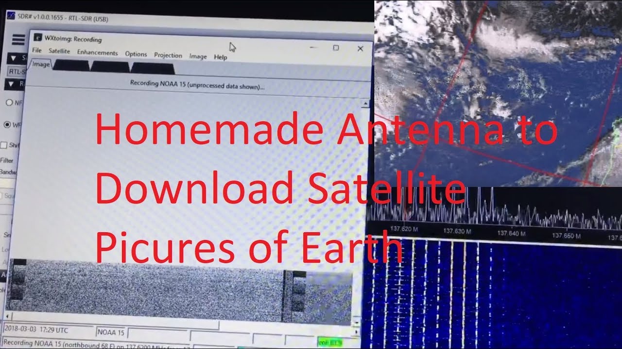 How to Download NOAA Weather Satellite Live Earth Images - using SDR usb stick and Homemade Antenna