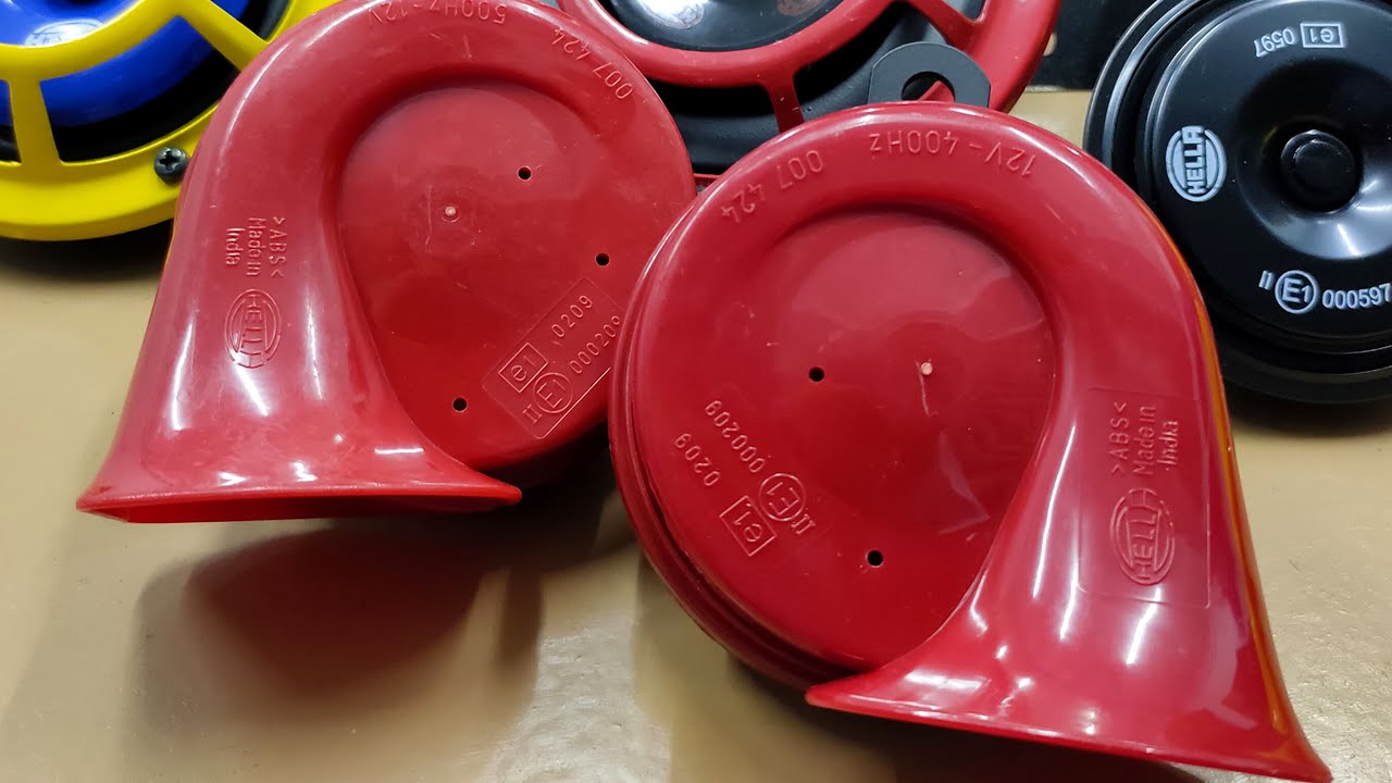 Hella Red Twin Tone Horn Set Sound Test