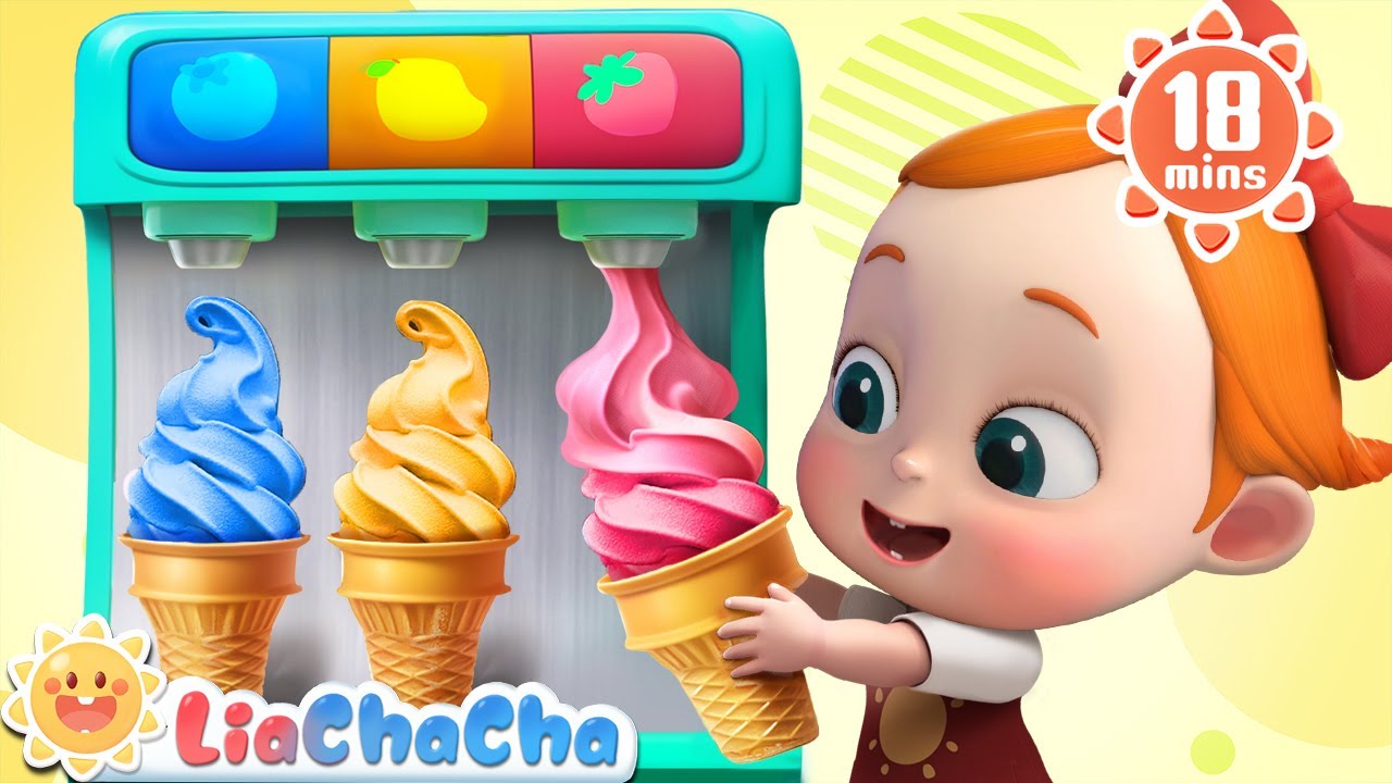 Ice Cream Song | Colorful Juice Song + More Yummy Food Songs | LiaChaCha Nursery Rhymes & Baby Songs