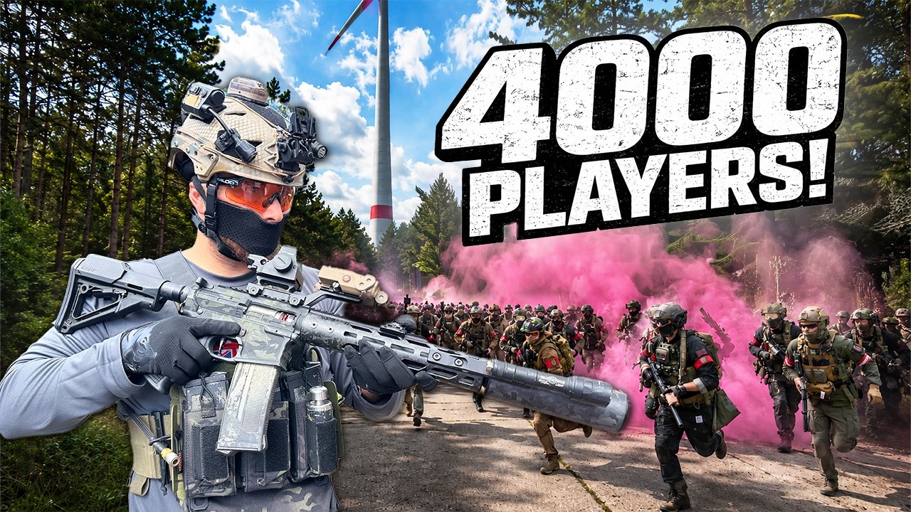 I Survived The Biggest Airsoft Game On EARTH! Over 4000 Players!