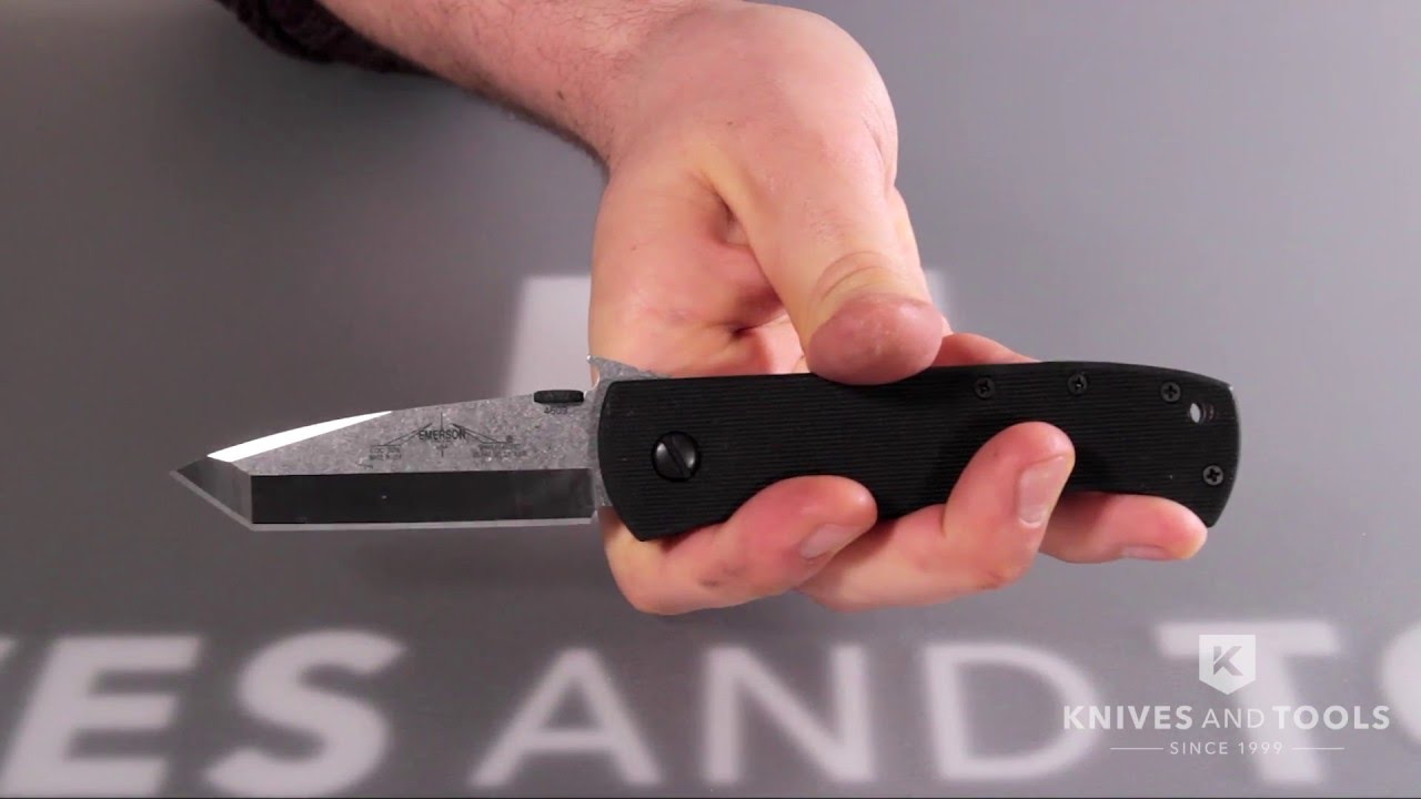 Emerson CQC-7BW-SF Wave Tanto, Stonewashed - Knivesandtools