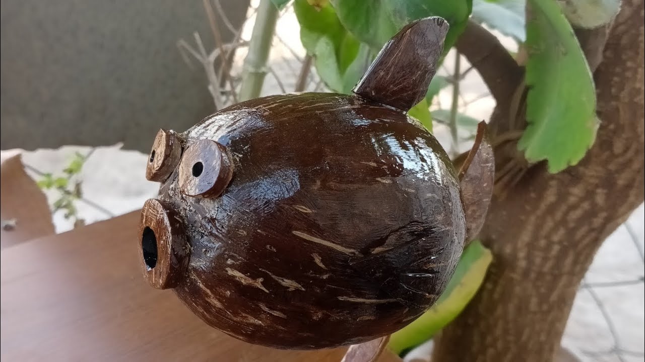 🤯How to make coconut shell fish 