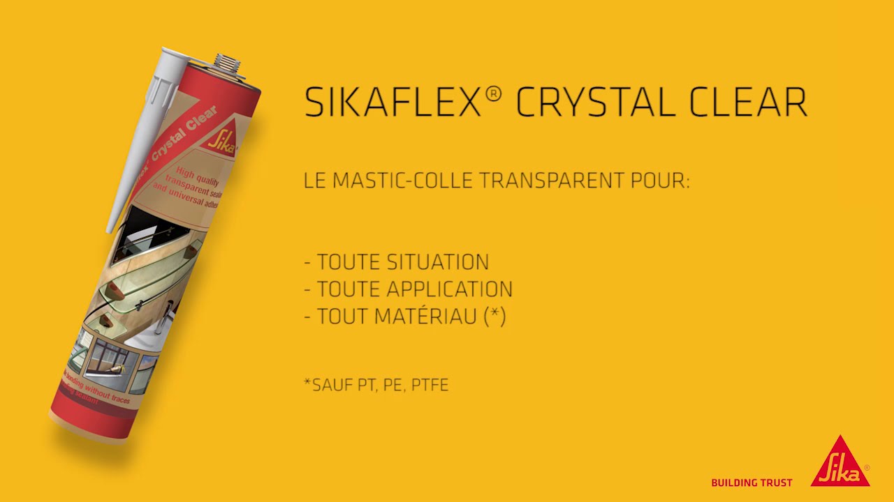 Sikaflex® Crystal Clear, le mastic de construction 100% transparent et multi-usage