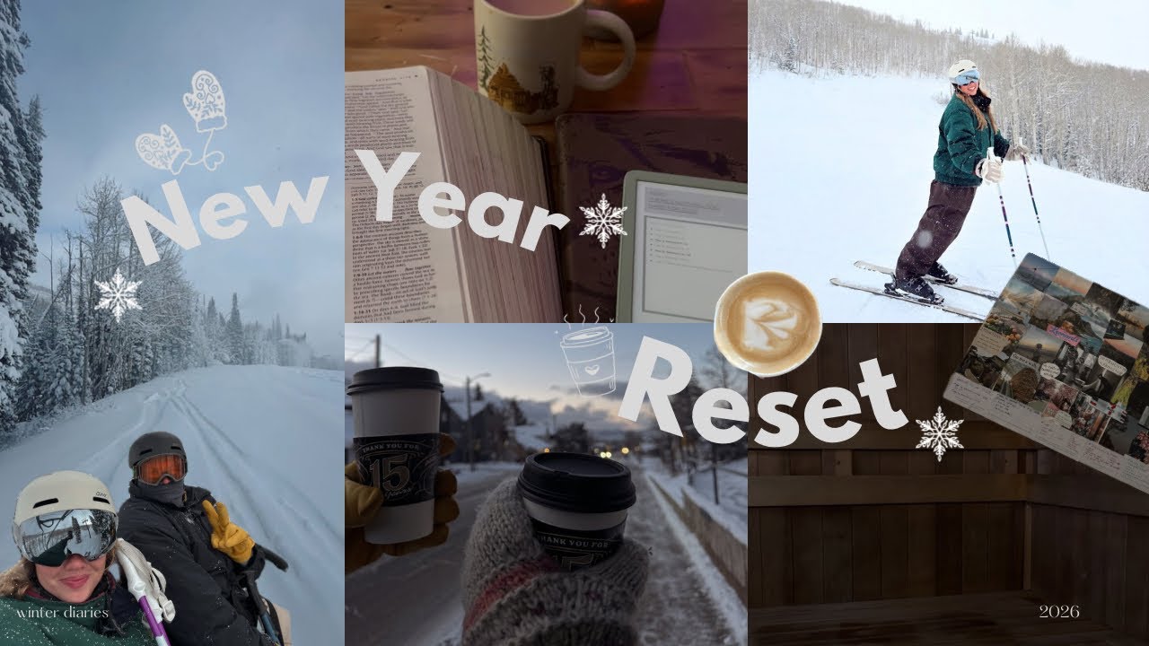 New Year Vlog: reset vlog, getting into a routine ,workouts, winter, & skiing!!