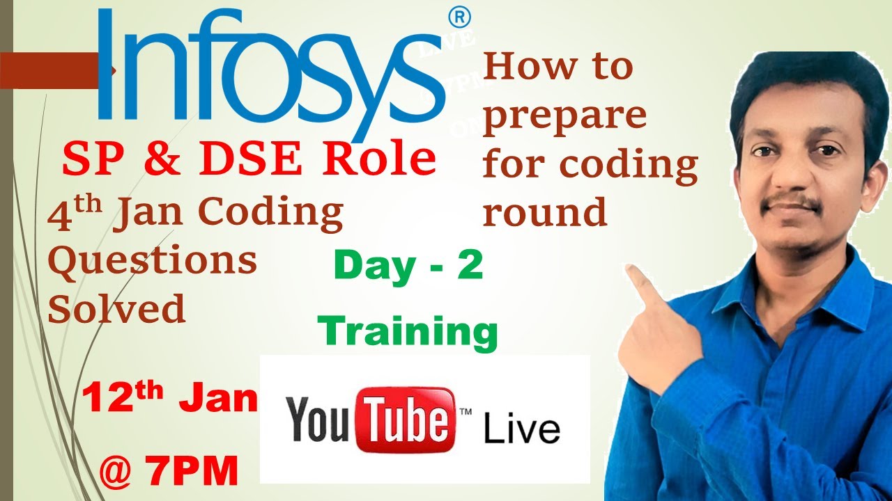 🔴Live: Infosys Coding Training || Day 2 || How to crack Coding round | previous coding questions
