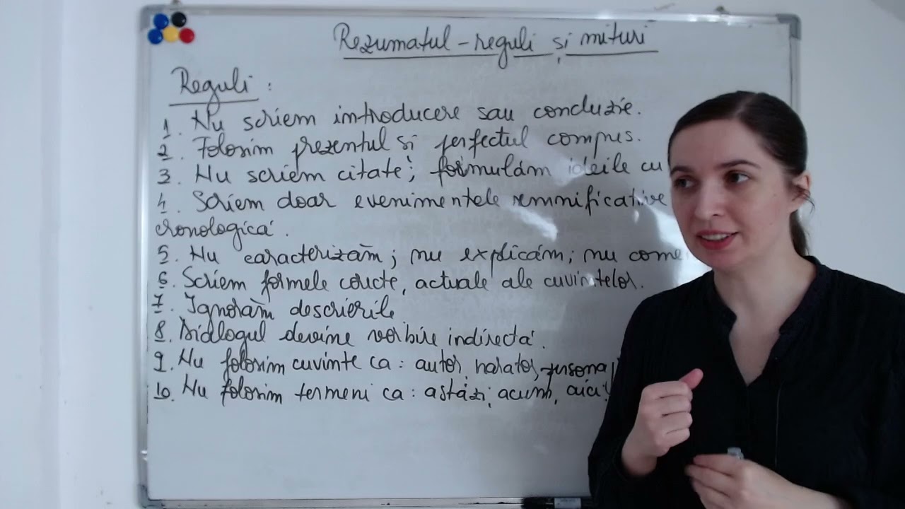 Rezumatul - Reguli și mituri (Evaluare națională 2024)