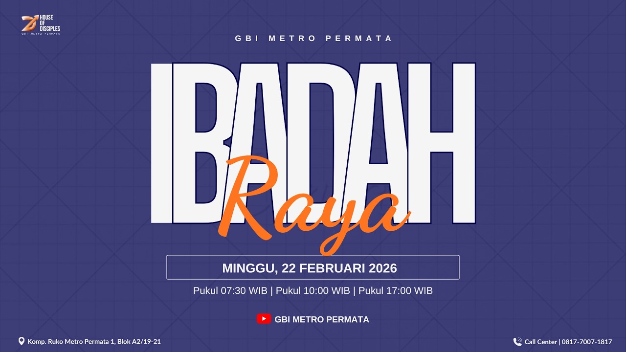Ibadah Online GBI Metro Permata -  22 Februari 2026 | Ps. Djoni Gautama