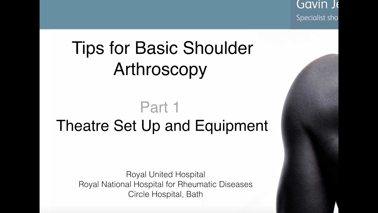 Tips for Basic Shoulder Arthroscopy Part 1-Theatre set up and equipment