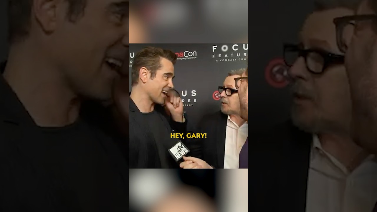 Colin Farrell fanboys meeting Gary Oldman