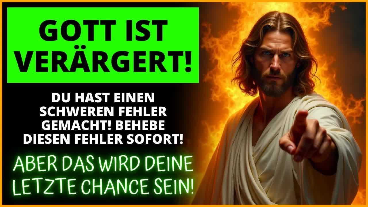 😨 DU HAST EINEN SCHWEREN FEHLER BEGANGEN, DER GOTT VERÄRGERT HAT! ｜ Das Wort Gottes