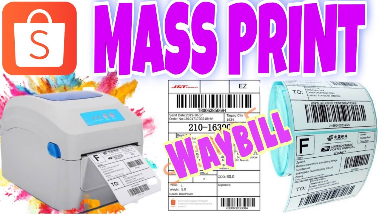 PAANO MAG MASS PRINT NG WAYBILL GAMIT ANG THERMAL PRINTER  #Shopee #Lazada Seller