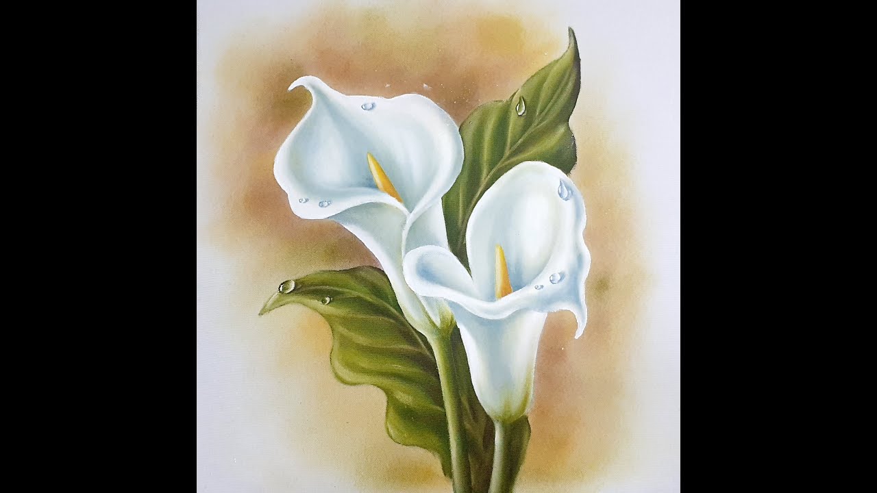 PINTURA EN TELA // Cómo pintar la flor de alcatraz
