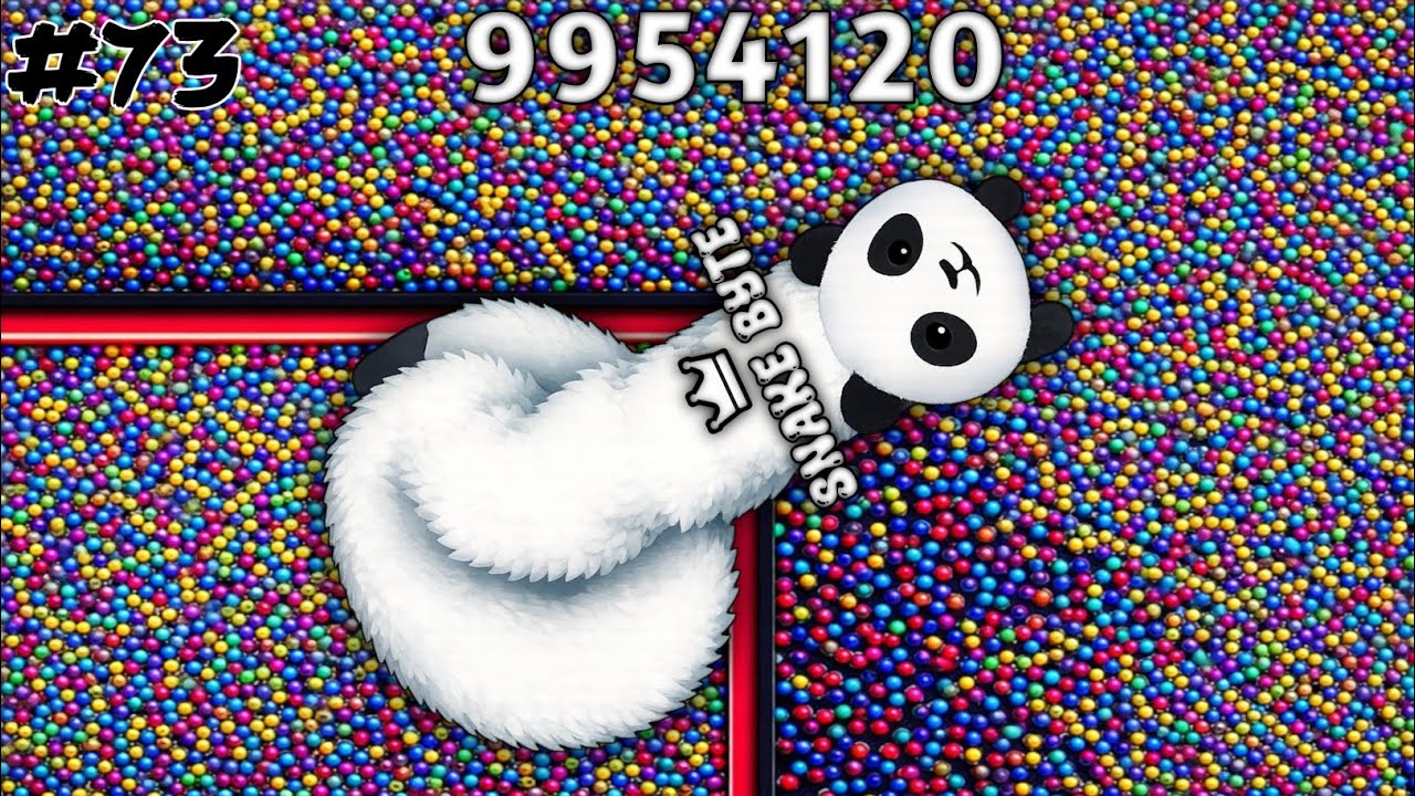 OMG 😱🐍 CUTE PANDA 🐼 GOT YUMMY DELICIOUS FOOD OUTSIDE THE MAPs! BEST EPIC SNAKE.IO GAMEPLAY!🔥#73