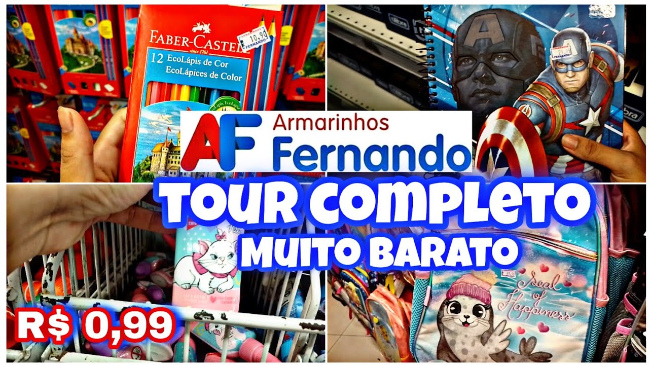 Tour pelo Armarinhos Fernando/ material escolar/ completo com preços  2022